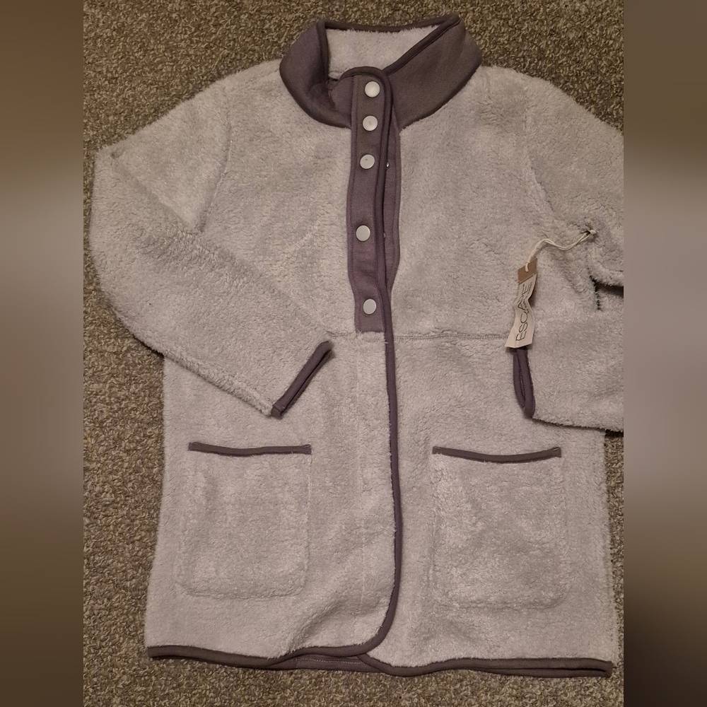 Escape By Habitat Sherpa Fleece Snap Front Jacket Sz.S NWT